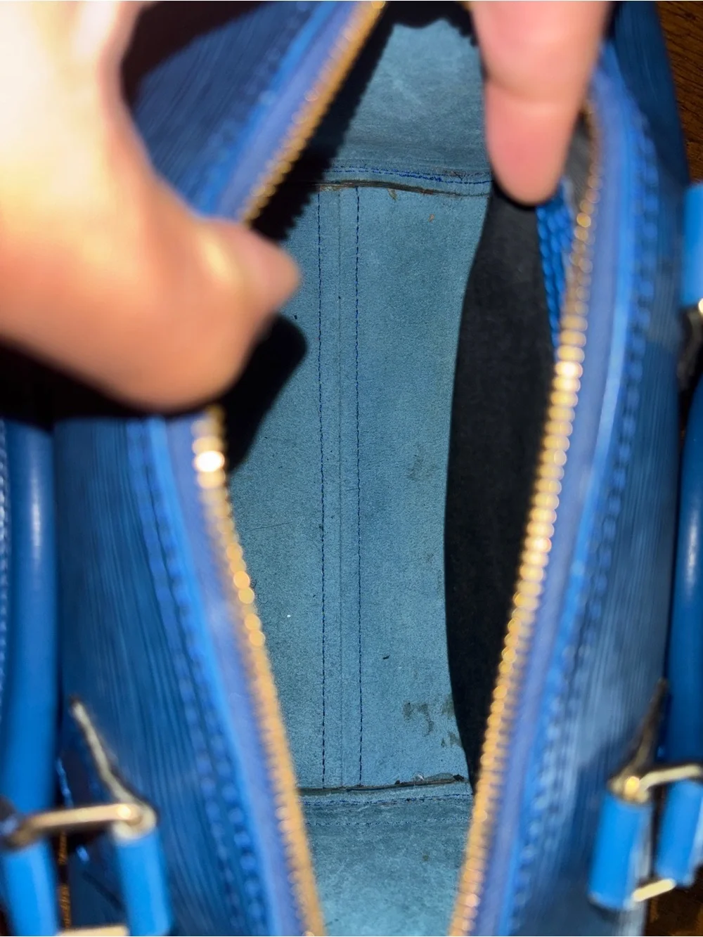 Louis Vuitton Blue Epi Leather Shoulder Bag